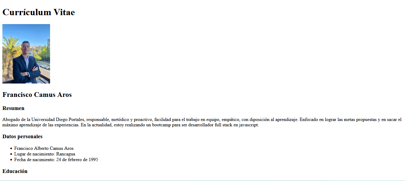 Front page desafío 1